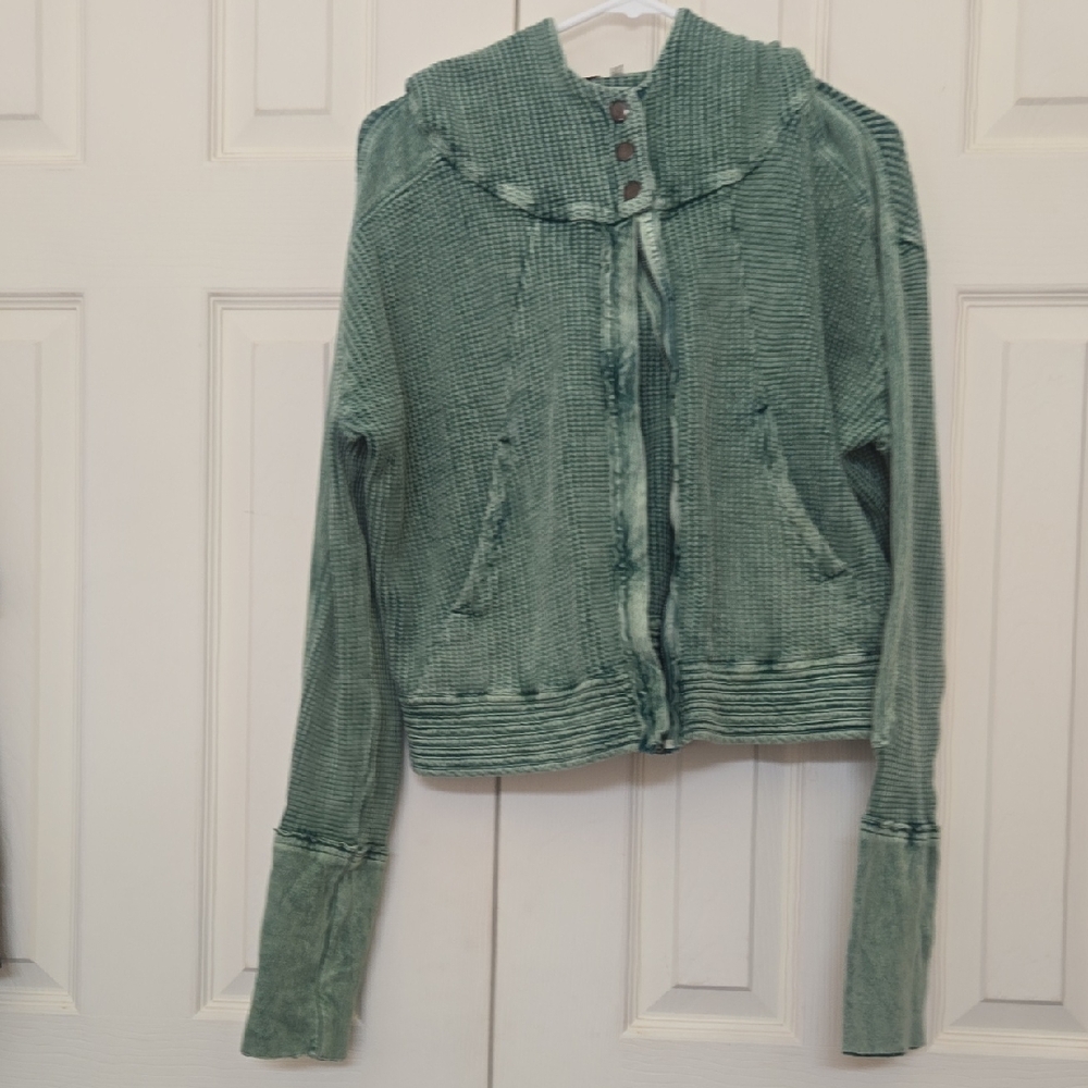 Free People Green Corduroy Jacket